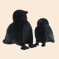 Peluche Realista de Cuervo Negro Volador, Juguete de Peluche de Cuervo de la Suerte, Animal Salvaje, Muñeco de Peluche de Algodón PP