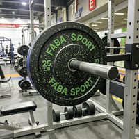 Plaques de poids en caoutchouc noir et acier de haute qualité pour équipement de gym (MOQ)