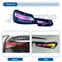 Feux arrière transparents HETOP W206 Classe E 2021-2023, feux arrière personnalisés spéciaux, couleur RGB transparente, feux arrière de voiture, feux de jour DRL pour Benz
