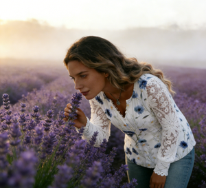 Blusa Casual de Joyinspring para Mujer, Talla Grande, Cuello en V, Manga Larga, Estampado Floral, con Botones y Encaje, para Primavera, Verano y Otoño - Product Image 6