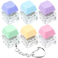Siap Kirim 6 Pcs Gantungan Kunci Keyboard Fidget Mainan Penghilang Stres Tombol Klik Dekompresi Hadiah