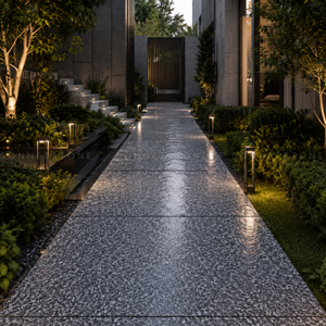 Arquitectura Moderna, Granito Gris Acero, Base Gris Uniforme, Movimiento Natural Delicado, Losa de Piedra Premium, Superficie de Encimera Elegante - Product Image 5