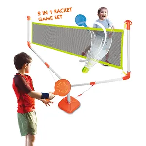 2 in 1 Tennis Badminton Schläger Spiel Set Outdoor Backyard Beach Sportspiel zeug für Kinder