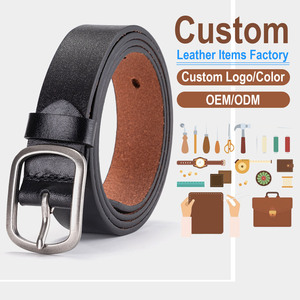 Cinturón de Cuero Genuino Personalizado, Hebilla Rectangular Plateada de Color Sólido, Diseño Casual para Hombre, Moldeado en una Sola Pieza, Duradero - Product Image 1