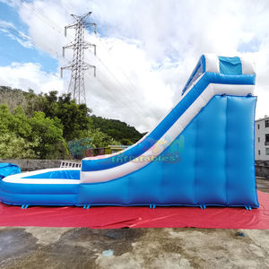 Tobogán acuático inflable comercial de doble carril para niños con piscina y castillo inflable acuático para centro de entretenimiento al aire libre - Product Image 5