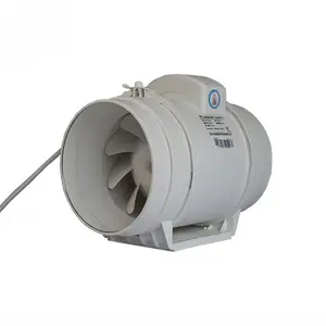 Toptan 4 "/5"/6 "/8"/10 "/12" HVAC havalandırma egzoz plastik küçük sessiz elektrikli 220v Inline eksenel akış kanalı Fan