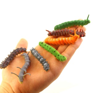 Verssagiles en plastique, insectes amusants, blagues et farces, cadeau d'Halloween, jouets pour enfants, modèles d'insectes miniatures, chenilles en plastique - Product Image 1