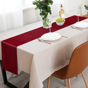 1 chemin de table en satin de soie bordeaux, 12 x 108 pouces, pour mariage, banquet, remise de diplômes, fête d'anniversaire, décoration - Product Image 4