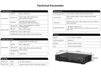 16-Kanal-Leistungsverstärker Netzwerk BT Airplay Multiroom 4-Zonen-Audioverstärker mit -I Koaxial Optisch USB LINE-IN