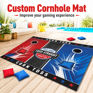 Tapis de jeu de Cornhole personnalisé imprimé sur mesure, tapis de lancer de marque OEM pour la vente en gros et la revente en vrac - Product Image 1