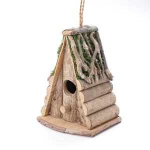 Estilo rústico de campo, decoração de jardim, casa de pássaro de madeira artesanato, casas de pássaros - Product Image 2