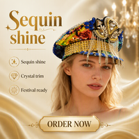 Chapeau de capitaine steampunk en strass à faible MOQ, chapeau de pirate avec logo personnalisé, idéal pour les fêtes steampunk et les foires à vapeur