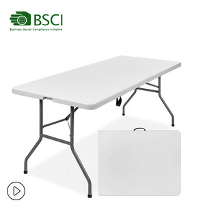 Free Sample Outdoor Portable Picnic 6ft Plastic Folding Table Manufacturer In China