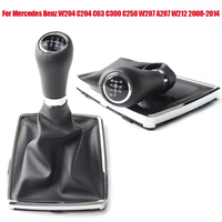 Untuk Mercedes C-Class W204/W207/A207 2008-2014 Kenop Tuas Persneling & Penutup Boot Kulit Anti Debu Aksesoris Interior Tuas Persneling