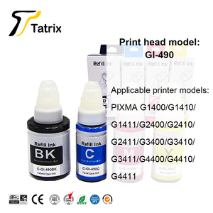 Kit di ricarica <span class=keywords><strong>inchiostro</strong></span> Tatrix <span class=keywords><strong>Canon</strong></span> GI-490 per Pixma G1400 G2400 G3400 G4400 G3410 - Product Image 2