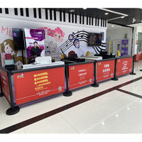 Barrière de Sécurité Rétractable en Plastique de 1,0 m pour File d'Attente Extérieure, Garde-corps pour Événements, Publicité, Centre Commercial, Aéroport