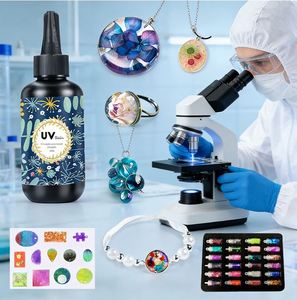 Kit de Resina UV para Hacer Joyería Navideña, Moldes de Silicona de Curado Rápido para Colgantes, Pendientes, Llaveros, TOYSRUNNER - Product Image 4