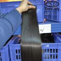 Vente en gros cheveux bruts à cuticule alignée cheveux humains vierges bruts double tirage cheveux cambodgiens paquets droits avec fermeture frontale en dentelle