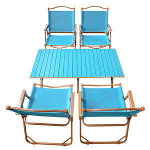 Ensemble table et chaises Kermit colorées, chaise de plage pliante arc-en-ciel pour l'extérieur, tabouret pliant portable pour le camping et la pêche, chaises de stand - Product Image 5