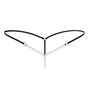 Le più vendute da <span class=keywords><strong>donna</strong></span> con perizoma a cavallo aperto con catene di perline a vita bassa biancheria intima con <span class=keywords><strong>slip</strong></span> con perle - Product Image 2
