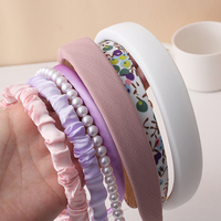 Juego de 7 Diademas Elegantes para Mujer, con Cuentas, Perlas, Flores y Satén, en Empaque Personalizado con Marca