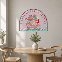 Cadre photo mural en alliage d'aluminium semi-circulaire de luxe pour la décoration murale de Noël à la maison