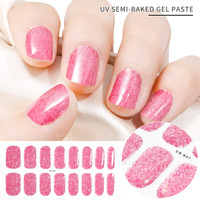 Pegatinas de Gel UV para Uñas, Impermeables, Autoadhesivas, Delgadas y Brillantes, Tiras Decorativas para Uñas Libres de BPA, Kit de Pegatinas para Manicura