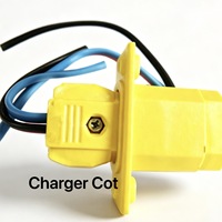 Connecteur de prise de charge pour tricycle agricole avec bride de fixation pour accessoire de remplacement électrique de tricycle agricole