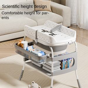 โต๊ะดูแลเด็กทารกแบบสองในหนึ่งพับได้มัลติฟังก์ชั่นโต๊ะเปลี่ยนผ้าอ้อมเด็กแรกเกิดและสัมผัสนวดสำหรับผลิตภัณฑ์ในห้องน้ำ - Product Image 1