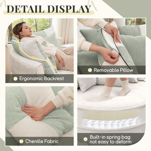 Produits très demandés sur Alibaba : Canapé sous vide avec chaise longue ronde, mobilier de salon, usine de Nankang - Product Image 4