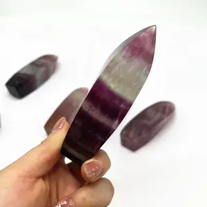 Pietra preziosa all'ingrosso all'ingrosso arcobaleno Fluorite forma libera pietra curativa forma libera di cristallo