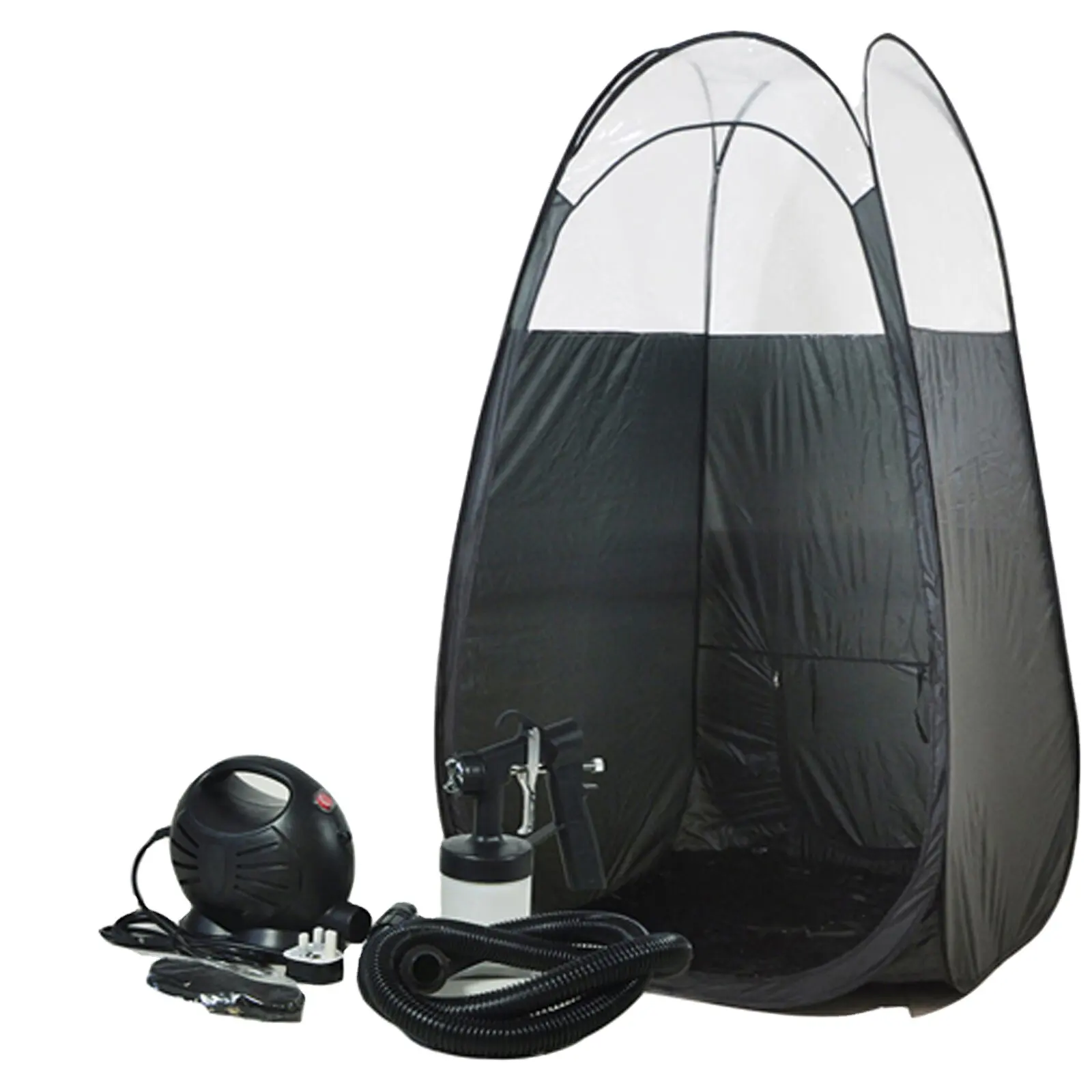 Waterproof Portable Pop Up Outdoor Changing Room Black Spray Tan Tent with Custom Logo