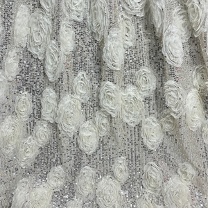 Wholesale Sequins Beaded Lace Fabrics <strong>2026</strong> High Quality Gentle Lace Bride <strong>Material</strong> for Wedding Party Dresses - Product Image 1