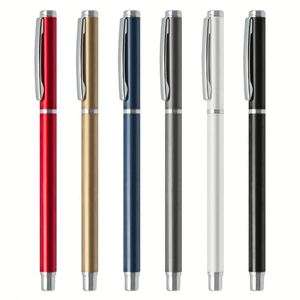 Stylos à bille métalliques noirs de luxe personnalisés avec logo professionnel élégant X615, permanents, exécutifs, promotionnels, avec finition en laiton - Product Image 2