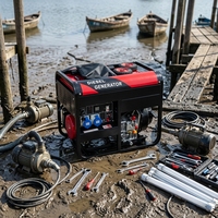 6000w 7000w 8000w Generator Diesel Rangka Terbuka Rendah Kebisingan 50Hz/60Hz Autostart Portabel untuk Penggunaan Luar Ruangan