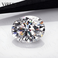Viresa Toptan 0.5ct 1ct 2ct 3ct Oval Kesim Gevşek Mozanit Taşı DEF Berraklık VVS1 Sertifikalı Mozanit Elmas