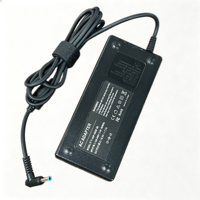 Adaptateur d'alimentation pour ordinateur portable DC 120W 19.5V 6.15A, pointe noire fine, chargeur de remplacement compatible avec OMEN 15 Pavilion Gaming ENVY 15Notebook