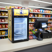 Réfrigérateur à boissons en bois personnalisé Meisda SC68B, 68L, réfrigérateurs de présentation commerciaux