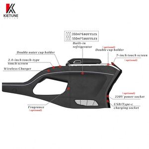 Boîte de rangement pour accoudoir de voiture <span class=keywords><strong>avec</strong></span> porte-gobelet, chargeur USB, en cuir et ABS pour Mercedes-Benz Classe V V250/V260 2018-2023 - Product Image 2