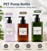 Flacon Distributeur de Savon Carré Rechargeable 300ml avec Pompe Moussante, Vide, Décalcomanie Personnalisée, en PET Mat, pour Shampooing, Taille Personnalisée