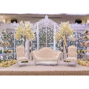 Marco de puerta de fibra de boda moderno escenario EE. UU. boda canadiense tema blanco escenario gran boda blanco escenario romano Londres - Product Image 1