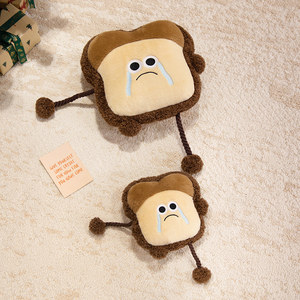 Logotipo personalizado Super suave de peluche de comida muñeca almohada festiva tostada pan simulación regalo creativo para niños de 2 a 14 años - Product Image 4