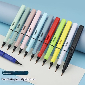 Portable <span class=keywords><strong>rechargeable</strong></span> éponge douce plume brosse stylo Nylon cheveux chinois calligraphie brosse stylo doux pour une écriture facile - Product Image 4