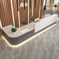 Comptoir d'accueil d'entreprise, bureau peint, comptoir de bar, centre commercial, réception d'hôtel, hall, consultation et personnalisation