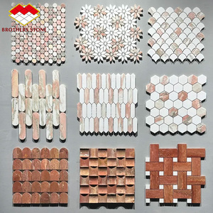 Mosaico <span class=keywords><strong>de</strong></span> Mármol con Diseño <span class=keywords><strong>de</strong></span> <span class=keywords><strong>Flores</strong></span> <span class=keywords><strong>de</strong></span> Colores Mixtos para Decoración <span class=keywords><strong>de</strong></span> Paredes y Pisos en Hoteles y Villas - Product Image 4