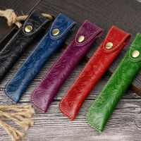 Étui à stylos et lunettes en cuir véritable Crazy Horse, petit format, durable pour usage quotidien, couleur personnalisable, idéal pour le dropshipping