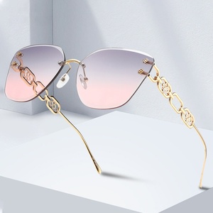 Gafas de sol sin marco, cuadradas, polarizadas, UV380, para conducir, unisex, para adultos, personalizadas, retro, protección solar, moda <span class=keywords><strong>2023</strong></span> - Product Image 1