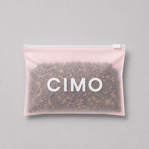 Bolsa con Cierre Zip de Hojas de Té Rosadas <span class=keywords><strong>CIMO</strong></span> con Logotipo Personalizado, Bolsa Reutilizable de LDPE con Cierre Zip, Impresión OEM, Venta al Por Mayor de Fábrica - Product Image 1