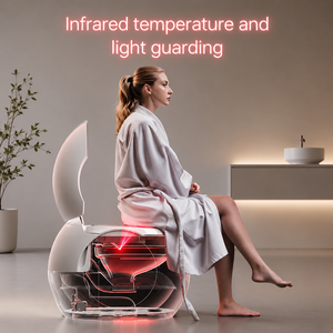 WC intelligent monobloc en céramique avec réservoir encastré, bidet intégré, chasse d'eau automatique avec capteur, télécommande et siège chauffant - Product Image 3
