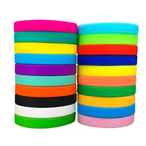 High Quality Personalized Custom Silicone Bracelets Your Own Rubber Wristbands With Message or Logo, Silicone Wrist Band